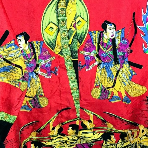 Authentic Versace Sport Warrior Silk Shirt SZ 42 - Picture 6 of 8